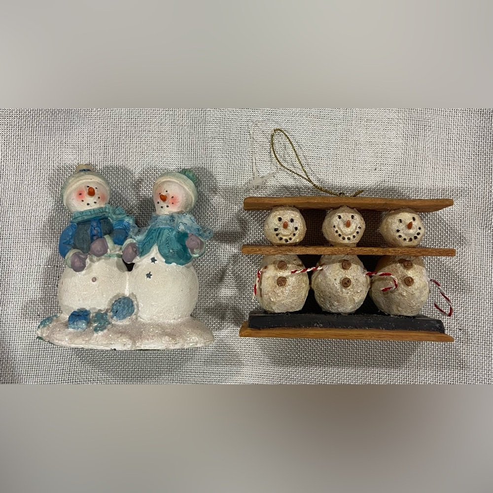 GREENBRIER INTERNATIONAL SNOWMAN & VINTAGE SNOWMEN ORNAMENT